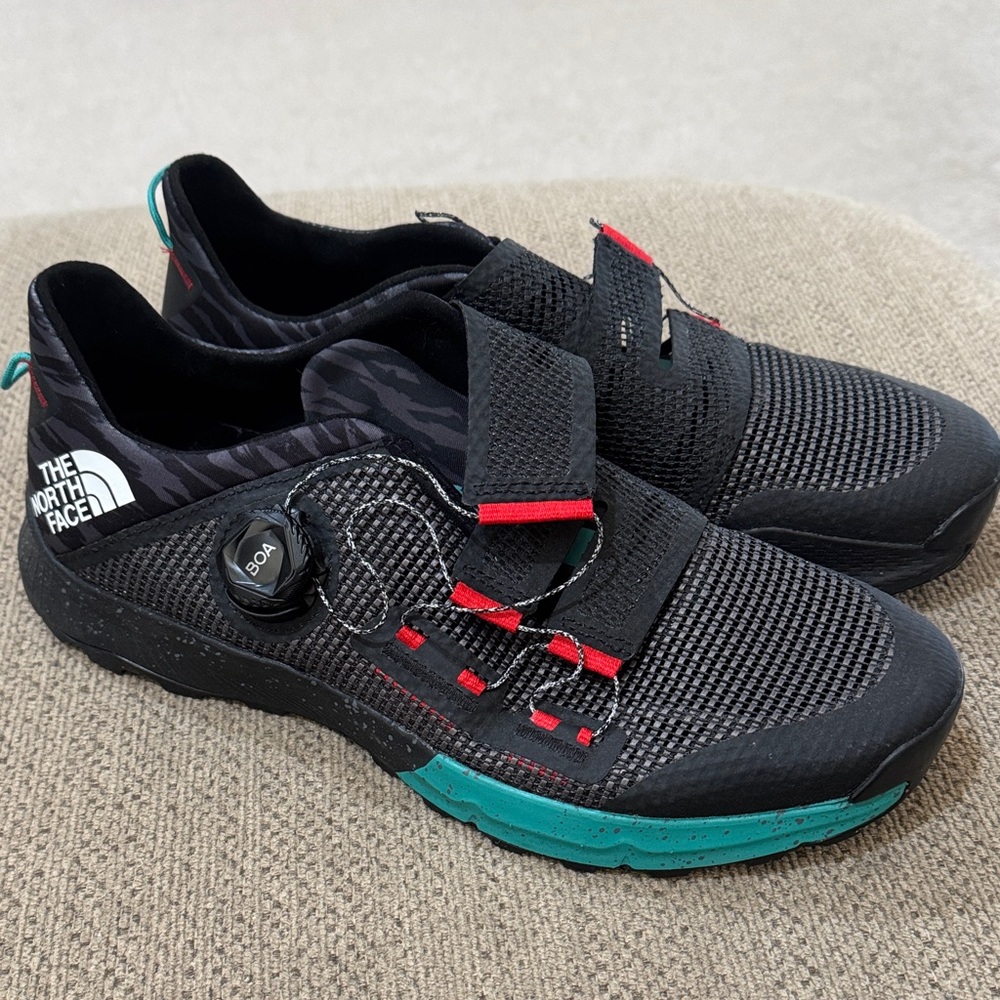 The North Face Black and Teal Sneakers